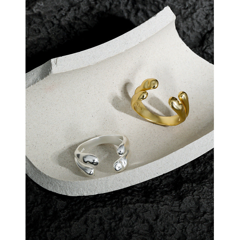 Double Layers Water Drop Ring
