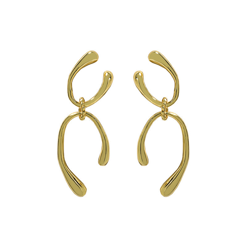 Modern Double U Shape Earrings