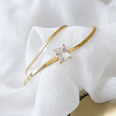 Double Layer Rectangle Bracelet