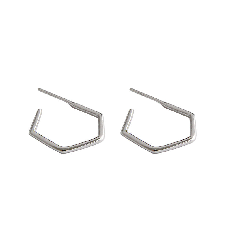 Hexagon Hoop Earrings