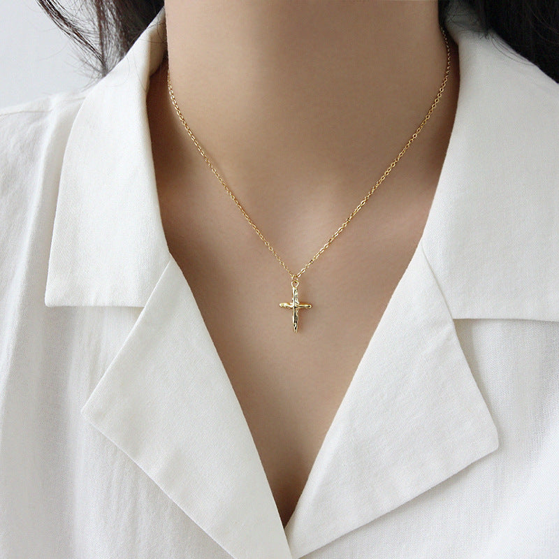 Irregular Cross Necklace