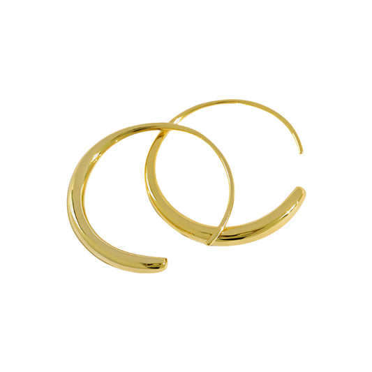 Modern O Shape Hoop Earrings