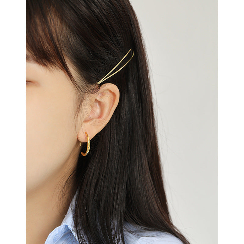 Modern O Shape Hoop Earrings