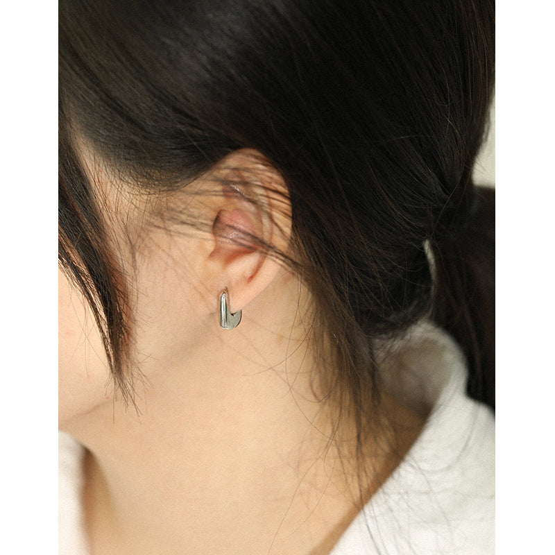 Mini Geometric Ellips Earrings