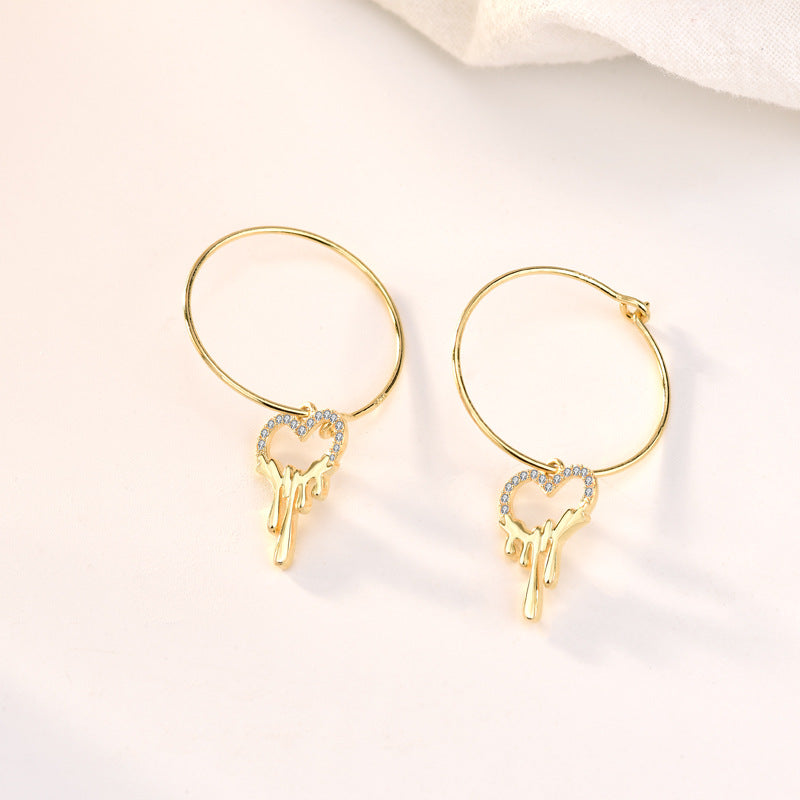 Elegant Hollow Heart Earrings