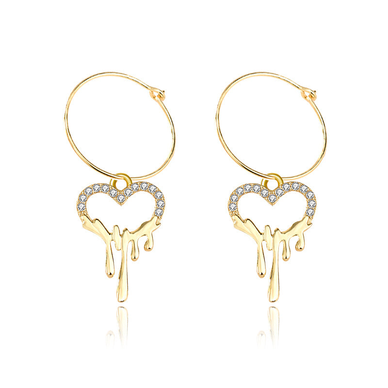 Elegant Hollow Heart Earrings