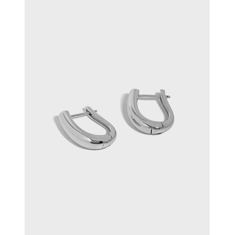 Geometry U Shape Hoop Earrings