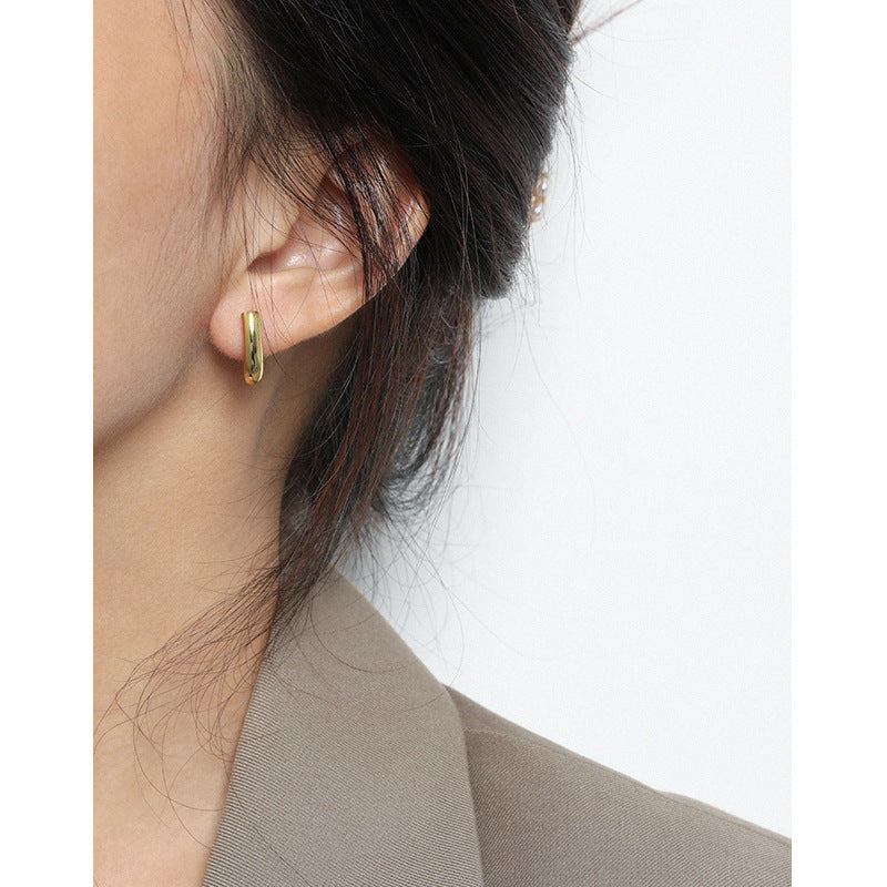 Geometry U Shape Hoop Earrings