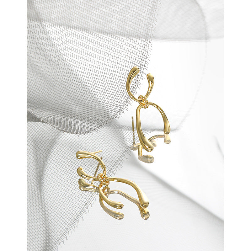 Modern Double U Shape Earrings