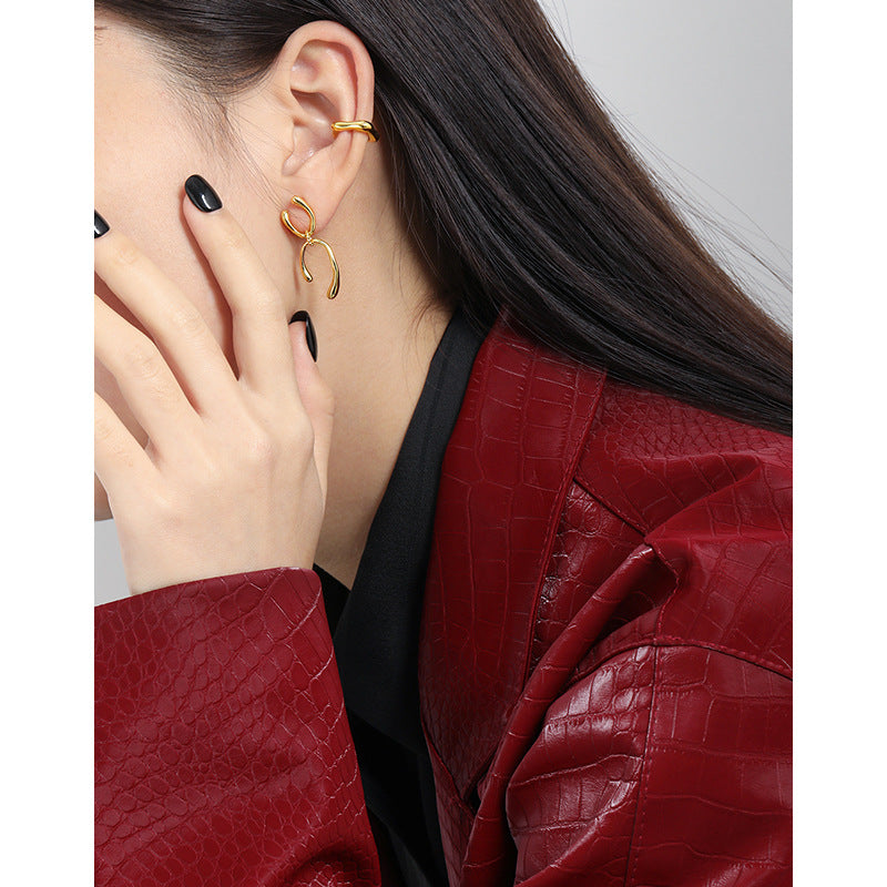 Modern Double U Shape Earrings