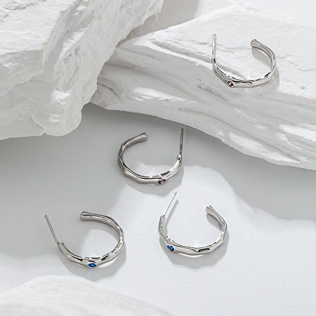 Irregular Circle Hoop Earrings