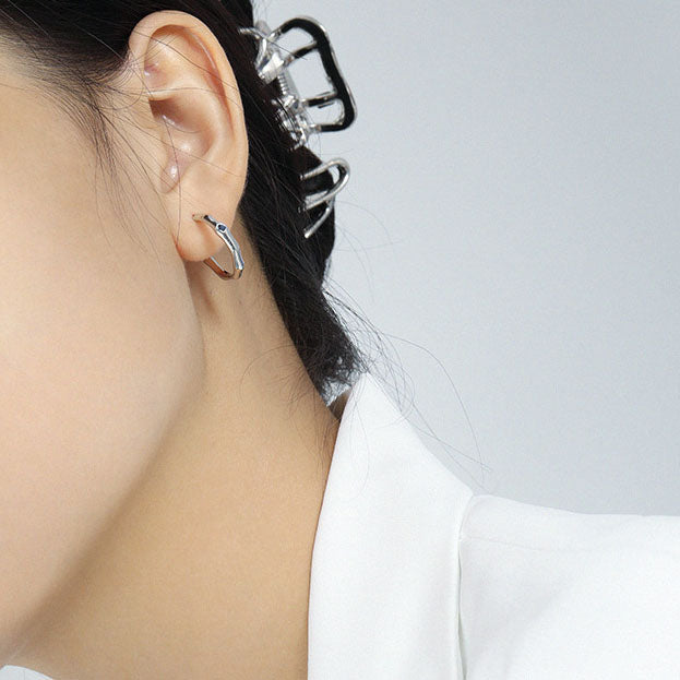 Irregular Circle Hoop Earrings