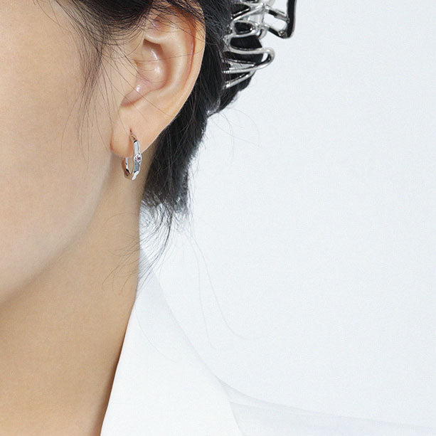 Irregular Circle Hoop Earrings