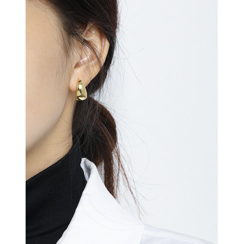 Geometric Oval Earrings