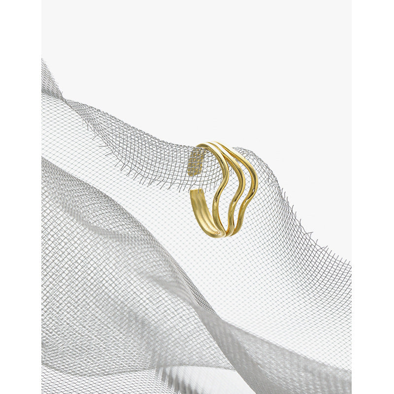 Wavy Line Texture Ring