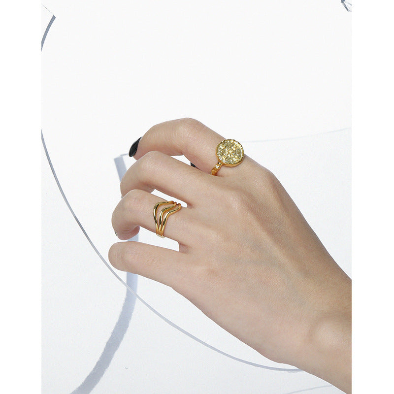 Wavy Line Texture Ring