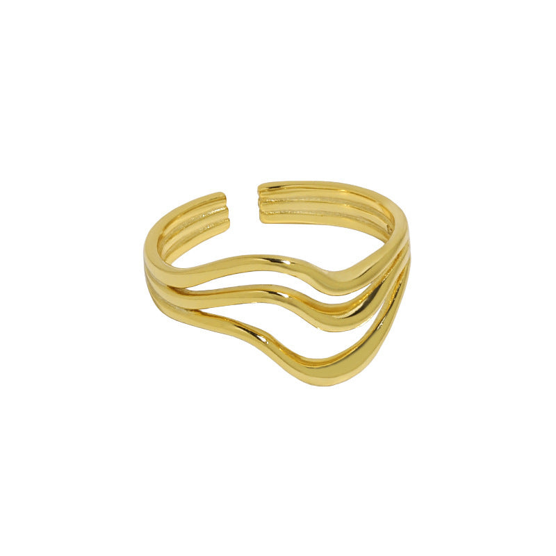 Wavy Line Texture Ring