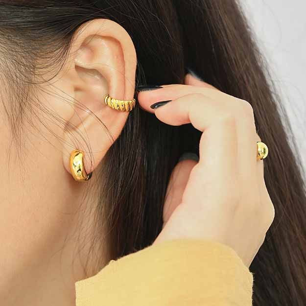 Mini Wide Circle Earrings