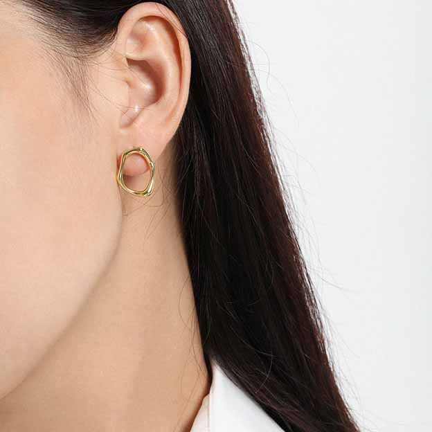 Circle Stud Earrings