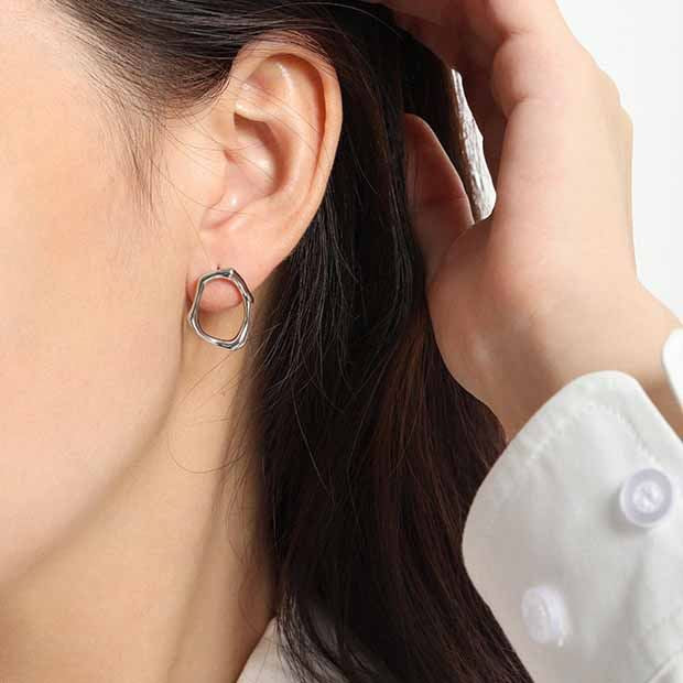 Circle Stud Earrings