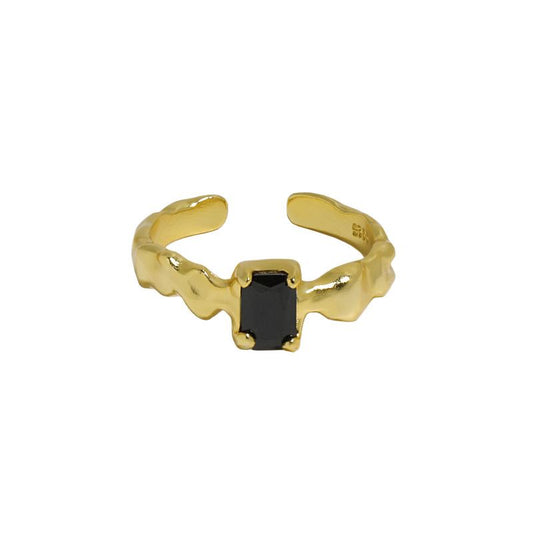 Black  CZ  Ring