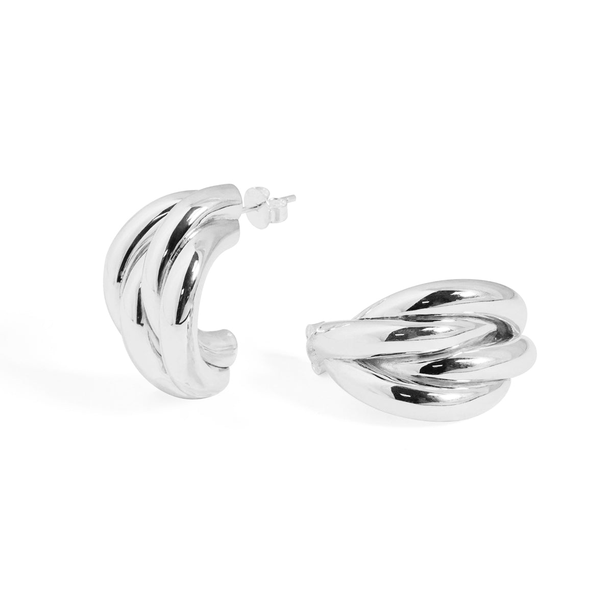 C Shape Hoop Earrings