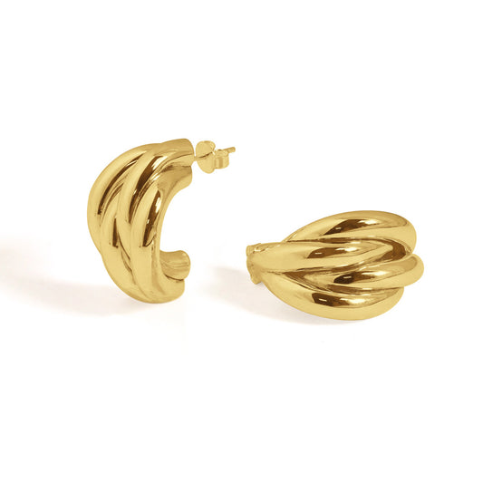 C Shape Hoop Earrings