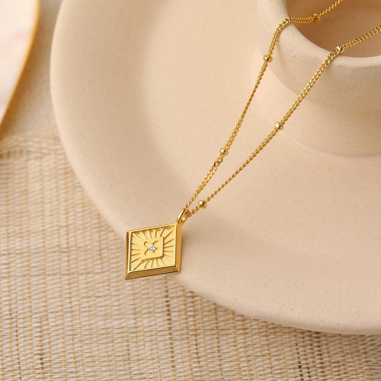 Geometry Rhombus Necklace